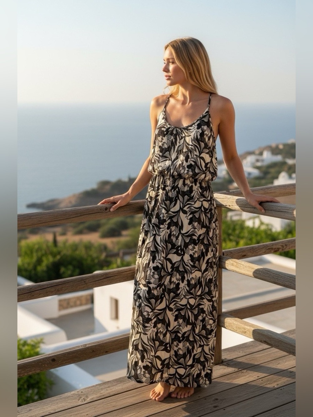 Loft Boho Chic Floral Maxi Dress